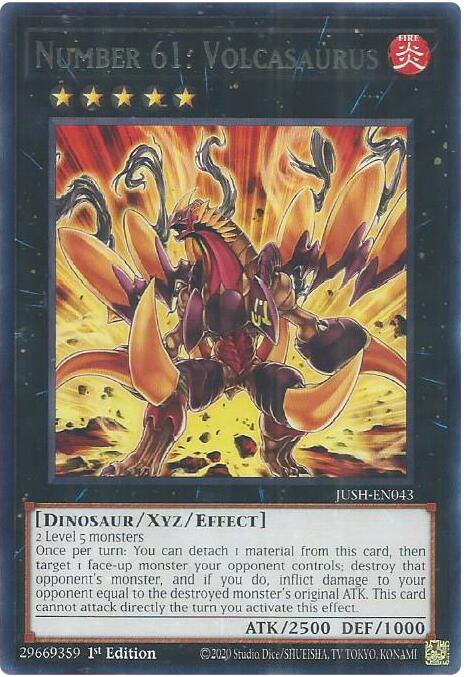 Number 61: Volcasaurus [JUSH-EN043] Rare | Chromatic Games