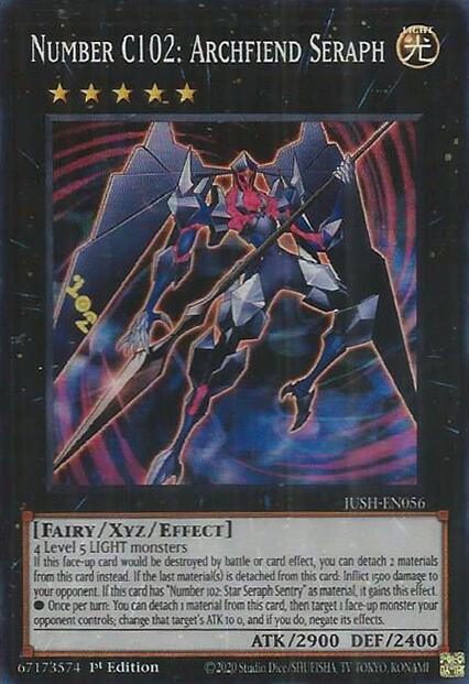 Number C102: Archfiend Seraph [JUSH-EN056] Super Rare | Chromatic Games