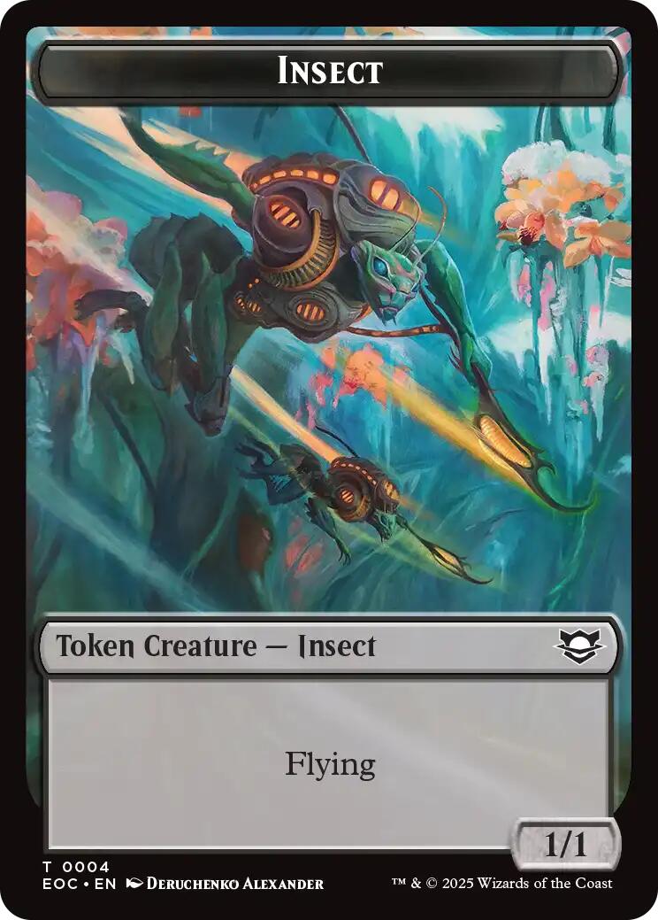 Insect // Elemental (0008) Double-Sided Token [Edge of Eternities Commander Tokens] | Chromatic Games