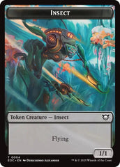 Insect // Elemental (0008) Double-Sided Token [Edge of Eternities Commander Tokens] | Chromatic Games