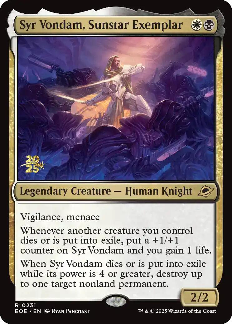 Syr Vondam, Sunstar Exemplar [Edge of Eternities Prerelease Promos] | Chromatic Games