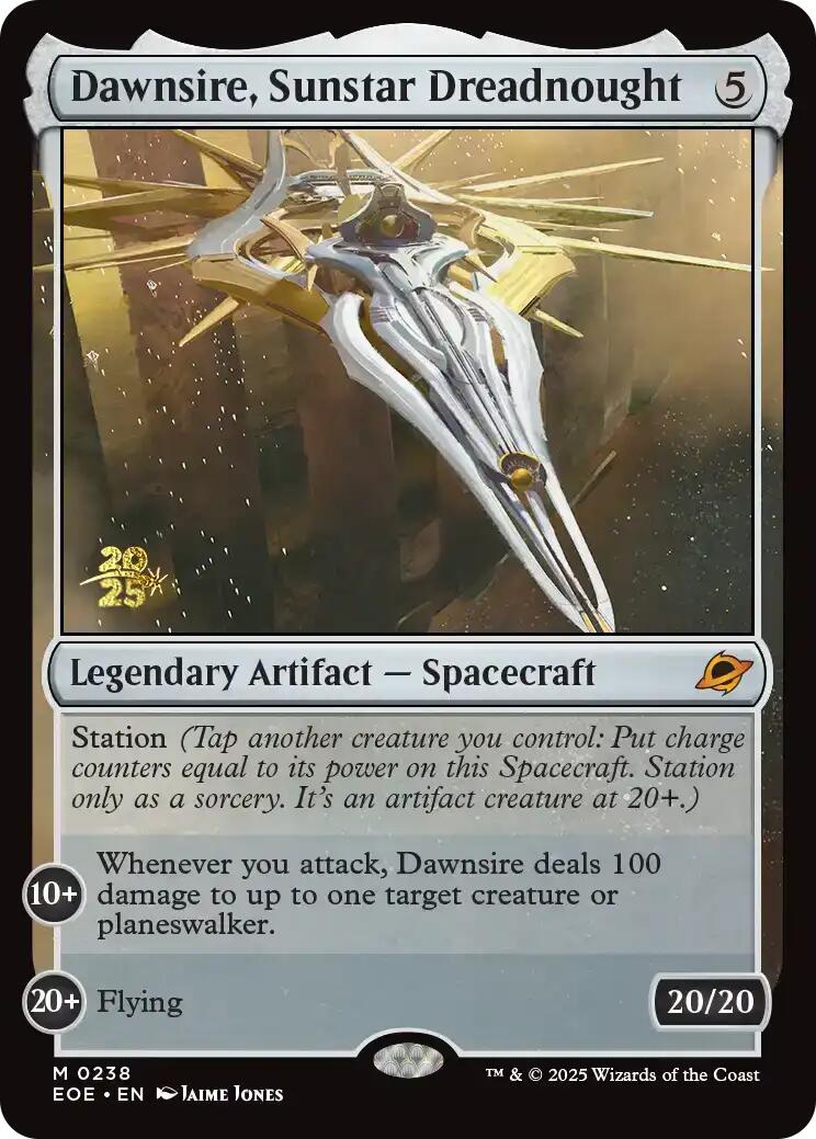 Dawnsire, Sunstar Dreadnought [Edge of Eternities Prerelease Promos] | Chromatic Games