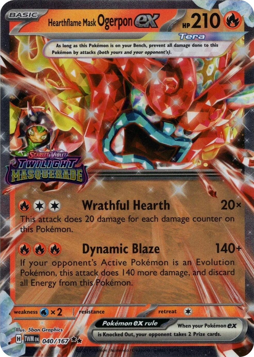 Hearthflame Mask Ogerpon ex (040/167) (Stamped) [Miscellaneous Cards] | Chromatic Games