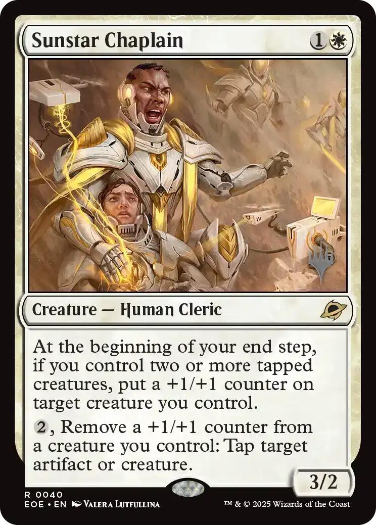 Sunstar Chaplain [Edge of Eternities Promo Pack] | Chromatic Games