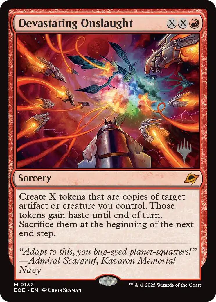 Devastating Onslaught [Edge of Eternities Promo Pack] | Chromatic Games