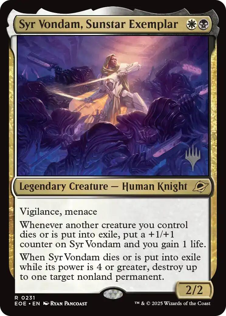 Syr Vondam, Sunstar Exemplar [Edge of Eternities Promo Pack] | Chromatic Games