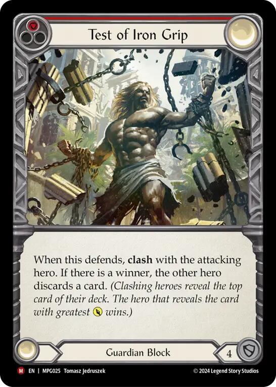 Test of Iron Grip [MPG025] (Mastery Pack Guardian)  Rainbow Foil | Chromatic Games