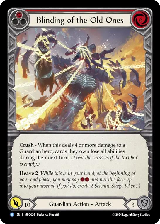Blinding of the Old Ones [MPG026] (Mastery Pack Guardian) | Chromatic Games