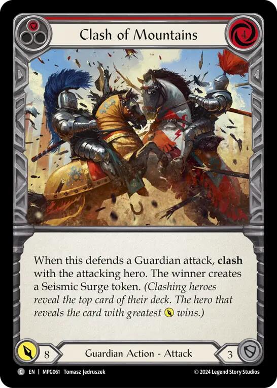 Clash of Mountains (Red) [MPG061] (Mastery Pack Guardian)  Rainbow Foil | Chromatic Games
