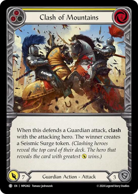 Clash of Mountains (Yellow) [MPG062] (Mastery Pack Guardian) | Chromatic Games