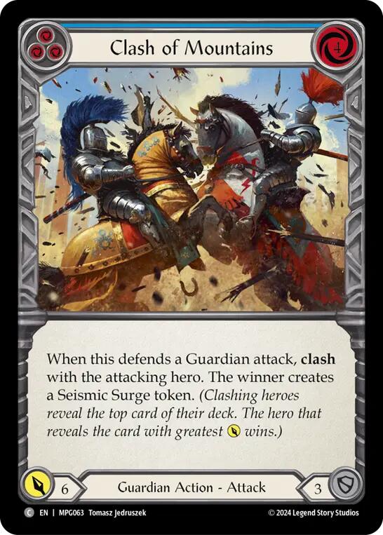 Clash of Mountains (Blue) [MPG063] (Mastery Pack Guardian) | Chromatic Games