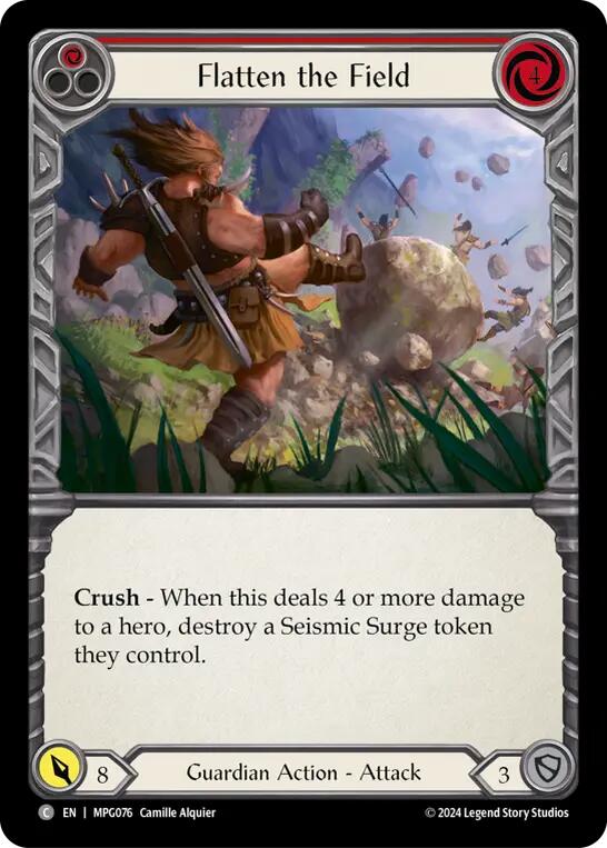 Flatten the Field (Red) [MPG076] (Mastery Pack Guardian)  Rainbow Foil | Chromatic Games