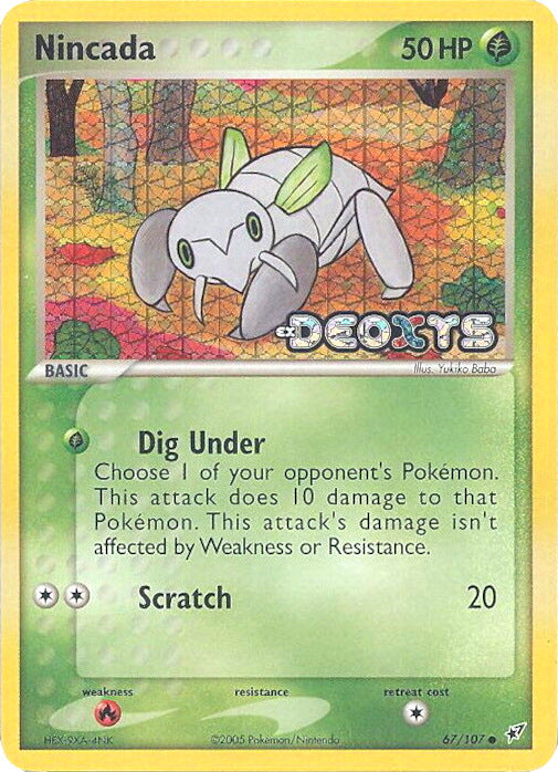 Nincada (67/107) (Stamped) [EX: Deoxys] | Chromatic Games