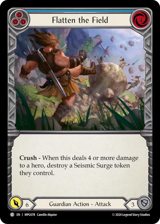 Flatten the Field (Blue) [MPG078] (Mastery Pack Guardian) | Chromatic Games