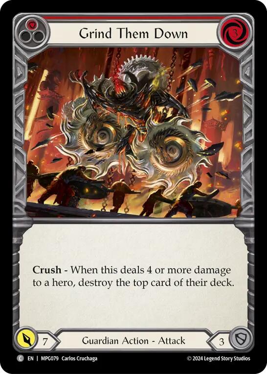 Grind Them Down (Red) [MPG079] (Mastery Pack Guardian) | Chromatic Games