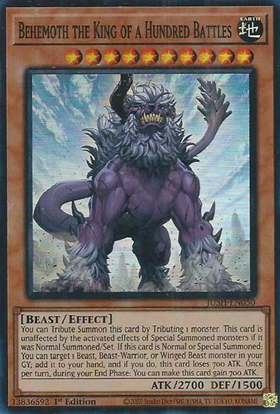 Behemoth the King of a Hundred Battles (Super Rare) [JUSH-EN050] Super Rare | Chromatic Games