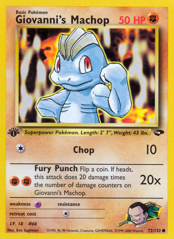 Giovanni's Machop (72/132) [Gym Challenge 1st Edition] | Chromatic Games