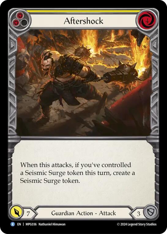 Aftershock (Yellow) [MPG036] (Mastery Pack Guardian) | Chromatic Games