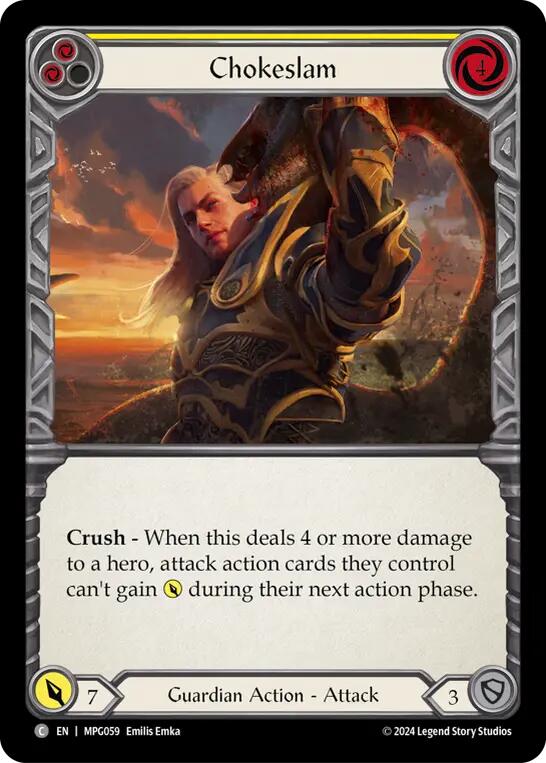 Chokeslam (Yellow) [MPG059] (Mastery Pack Guardian) | Chromatic Games