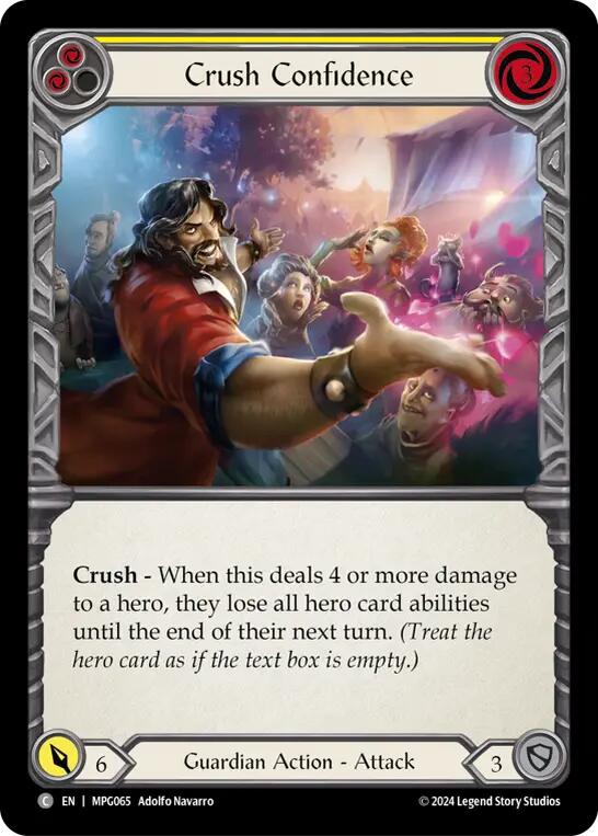 Crush Confidence (Yellow) [MPG065] (Mastery Pack Guardian) | Chromatic Games