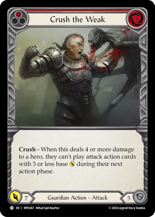Crush the Weak (Red) [MPG067] (Mastery Pack Guardian) | Chromatic Games
