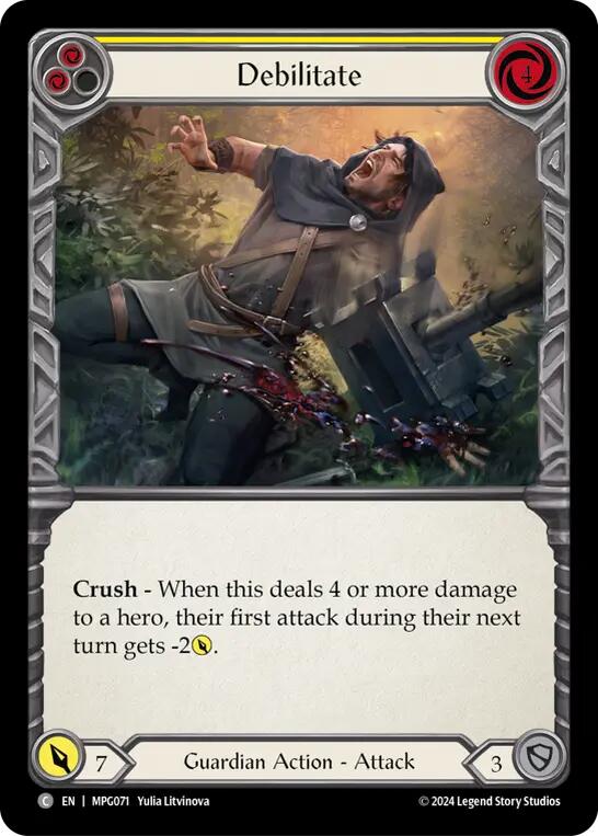 Debilitate (Yellow) [MPG071] (Mastery Pack Guardian) | Chromatic Games