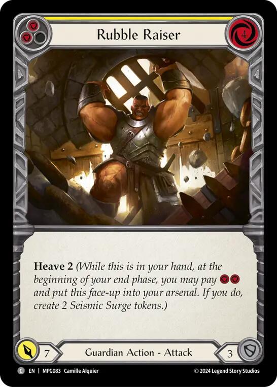 Rubble Raiser (Yellow) [MPG083] (Mastery Pack Guardian) | Chromatic Games