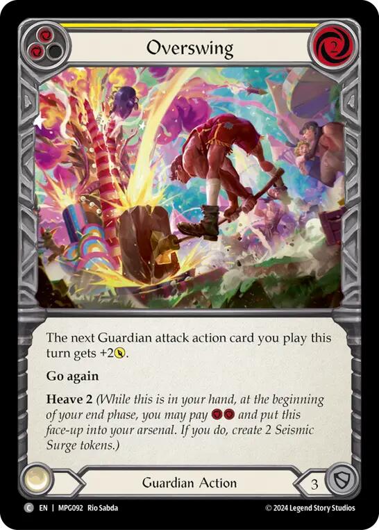 Overswing (Yellow) [MPG092] (Mastery Pack Guardian)  Rainbow Foil | Chromatic Games