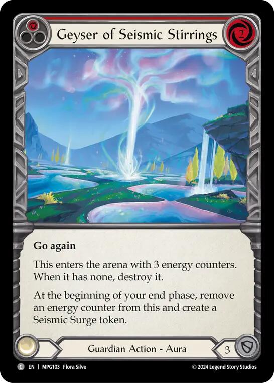 Geyser of Seismic Stirrings (Red) [MPG103] (Mastery Pack Guardian)  Rainbow Foil | Chromatic Games