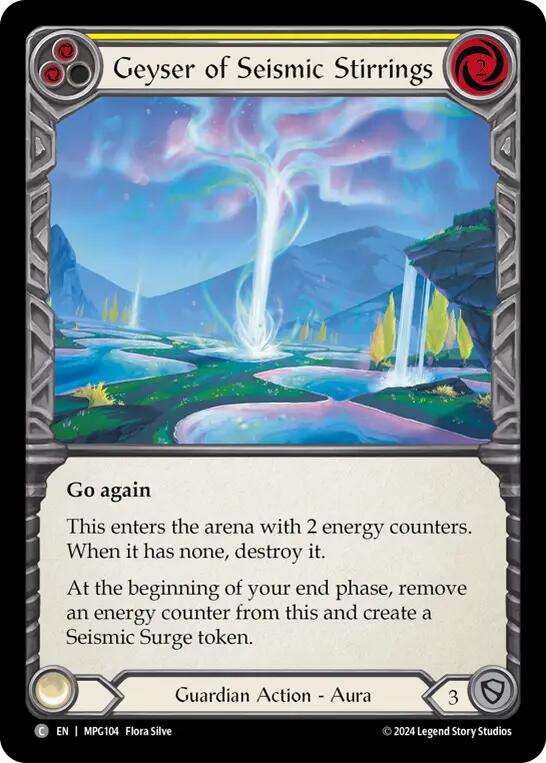 Geyser of Seismic Stirrings (Yellow) [MPG104] (Mastery Pack Guardian) | Chromatic Games