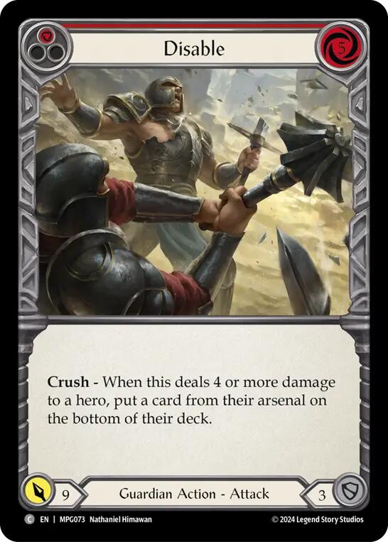 Disable (Red) [MPG073] (Mastery Pack Guardian) | Chromatic Games