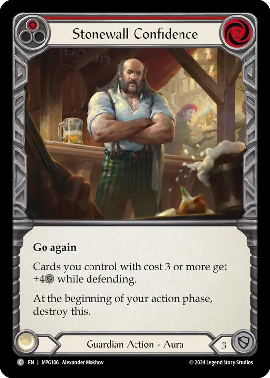 Stonewall Confidence (Red) [MPG106] (Mastery Pack Guardian) | Chromatic Games