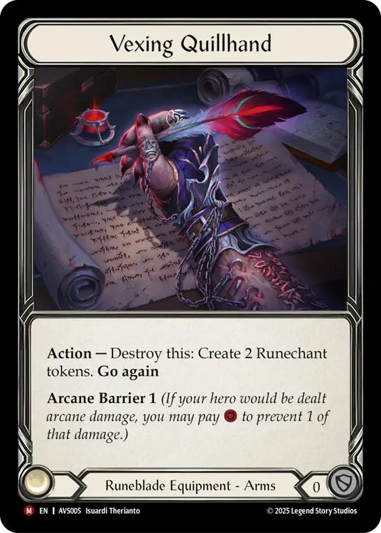 Vexing Quillhand [AVS005] (Armory Deck: Legends Viserai) | Chromatic Games
