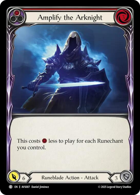 Amplify the Arknight (Red) [AVS007] (Armory Deck: Legends Viserai) | Chromatic Games