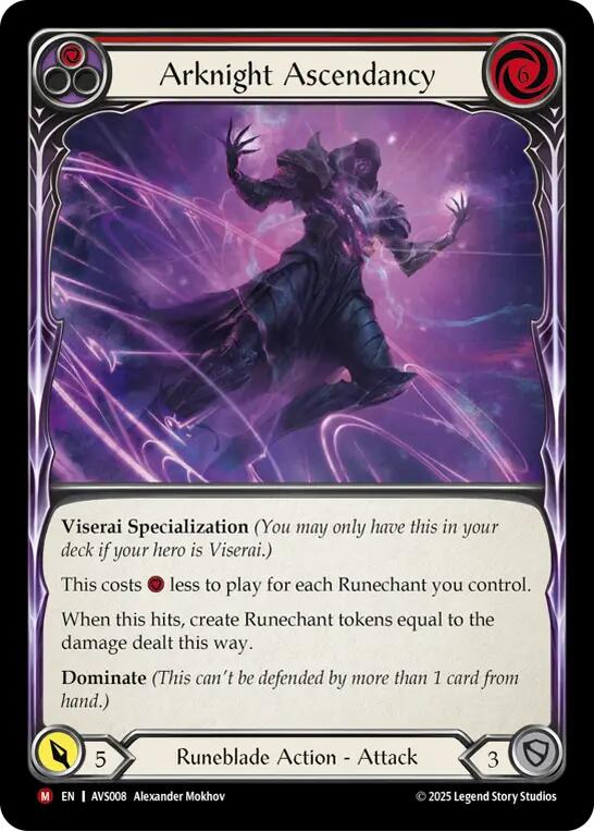 Arknight Ascendancy (Red) [AVS008] (Armory Deck: Legends Viserai) | Chromatic Games