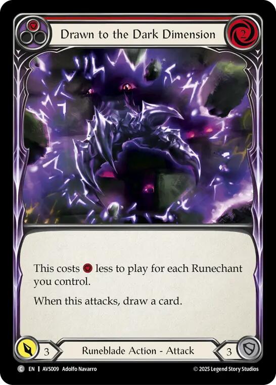 Drawn to the Dark Dimension (Red) [AVS009] (Armory Deck: Legends Viserai) | Chromatic Games