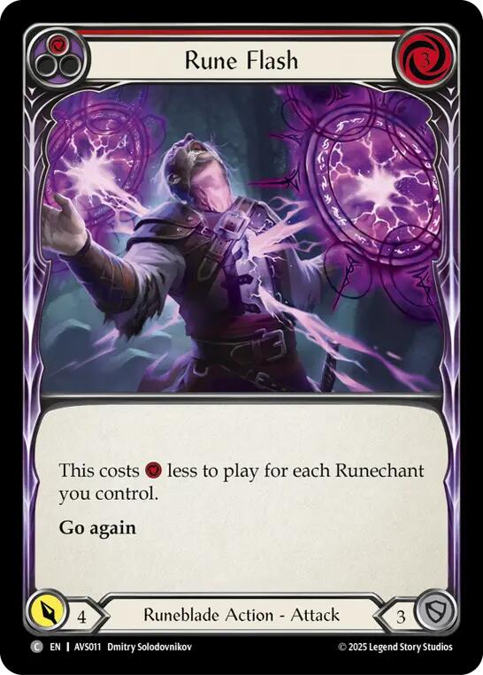 Rune Flash (Red) [AVS011] (Armory Deck: Legends Viserai) | Chromatic Games