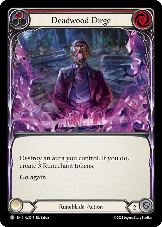 Deadwood Dirge (Red) [AVS014] (Armory Deck: Legends Viserai) | Chromatic Games