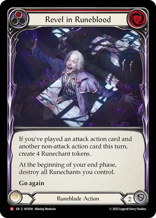 Revel in Runeblood (Red) [AVS018] (Armory Deck: Legends Viserai) | Chromatic Games