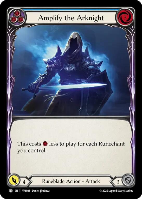 Amplify the Arknight (Blue) [AVS023] (Armory Deck: Legends Viserai) | Chromatic Games
