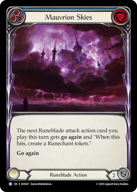 Mauvrion Skies (Blue) [AVS027] (Armory Deck: Legends Viserai) | Chromatic Games