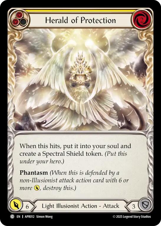 Herald of Protection (Yellow) [APR012] (Armory Deck: Legends Prism) | Chromatic Games