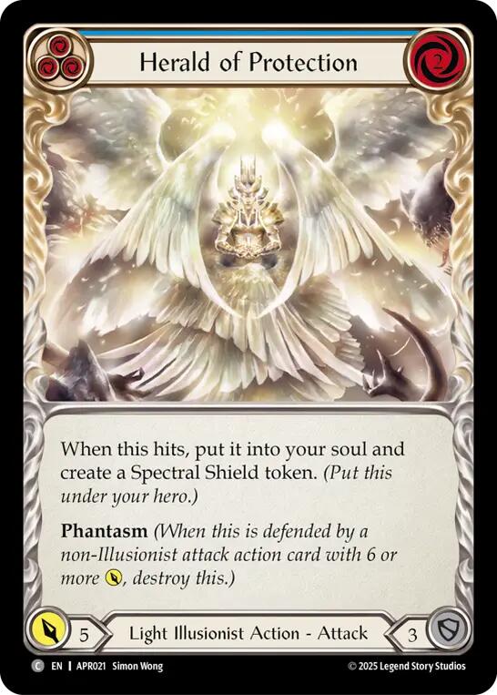 Herald of Protection (Blue) [APR021] (Armory Deck: Legends Prism) | Chromatic Games