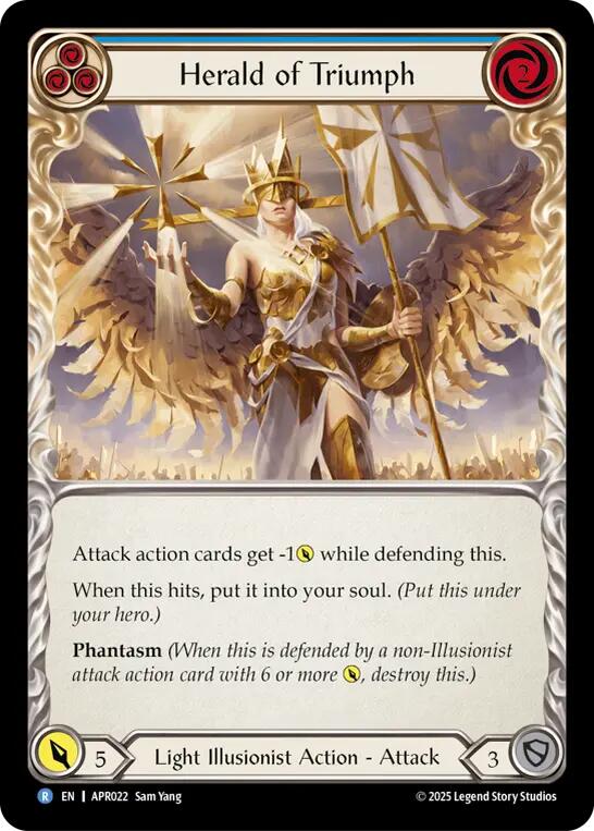 Herald of Triumph (Blue) [APR022] (Armory Deck: Legends Prism) | Chromatic Games