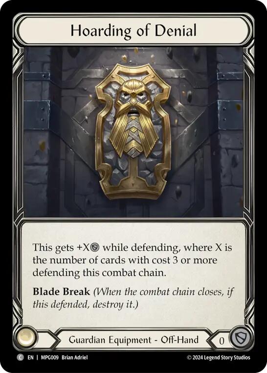 Hoarding of Denial [MPG009] (Mastery Pack Guardian)  Cold Foil | Chromatic Games