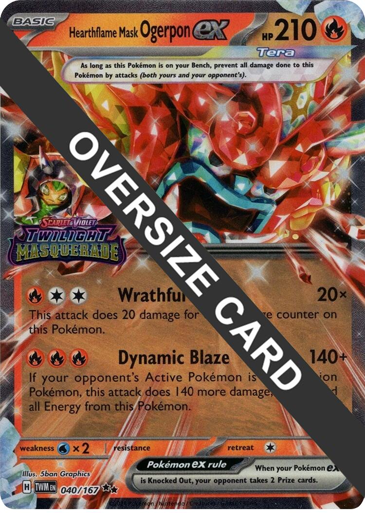 Hearthflame Mask Ogerpon ex (040/167) (Jumbo Card) [Scarlet & Violet: Twilight Masquerade] | Chromatic Games