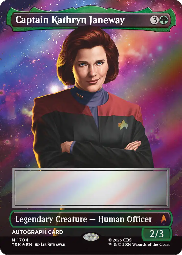 Captain Kathryn Janeway (Borderless) (Signed) [Star Trek] | Chromatic Games