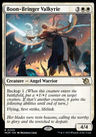 Boon-Bringer Valkyrie (Promo Pack) [March of the Machine Promos] | Chromatic Games