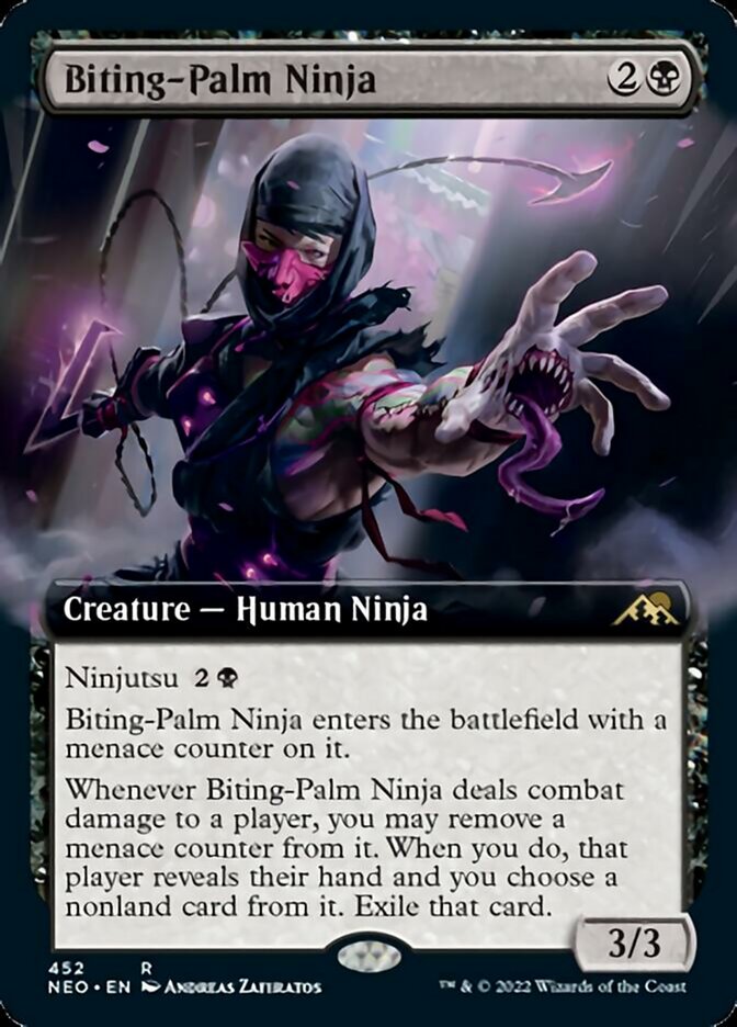 Biting-Palm Ninja (Extended Art) [Kamigawa: Neon Dynasty] | Chromatic Games