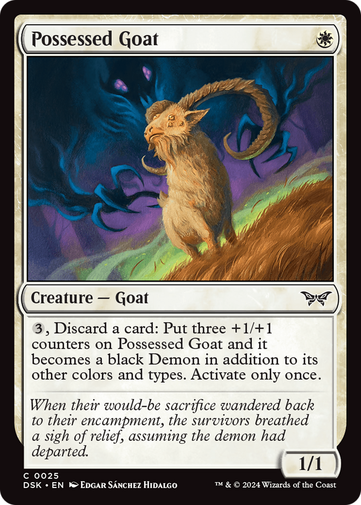 Possessed Goat [Duskmourn: House of Horror] | Chromatic Games